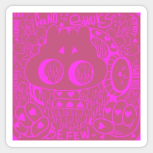 Dope Slluks face mask graffiti style illustration Sticker